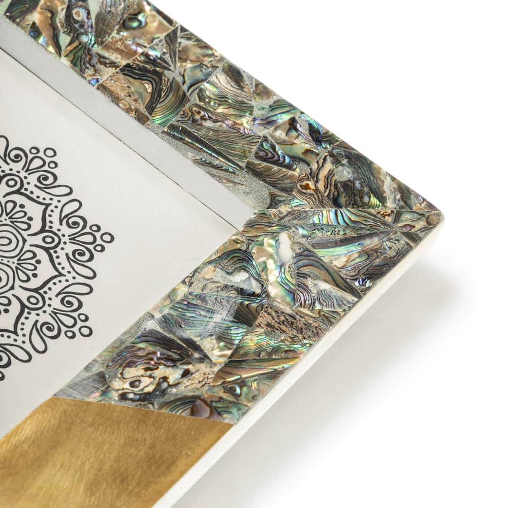 White and Gold Marble 5x7 Tabletop Picture Frame