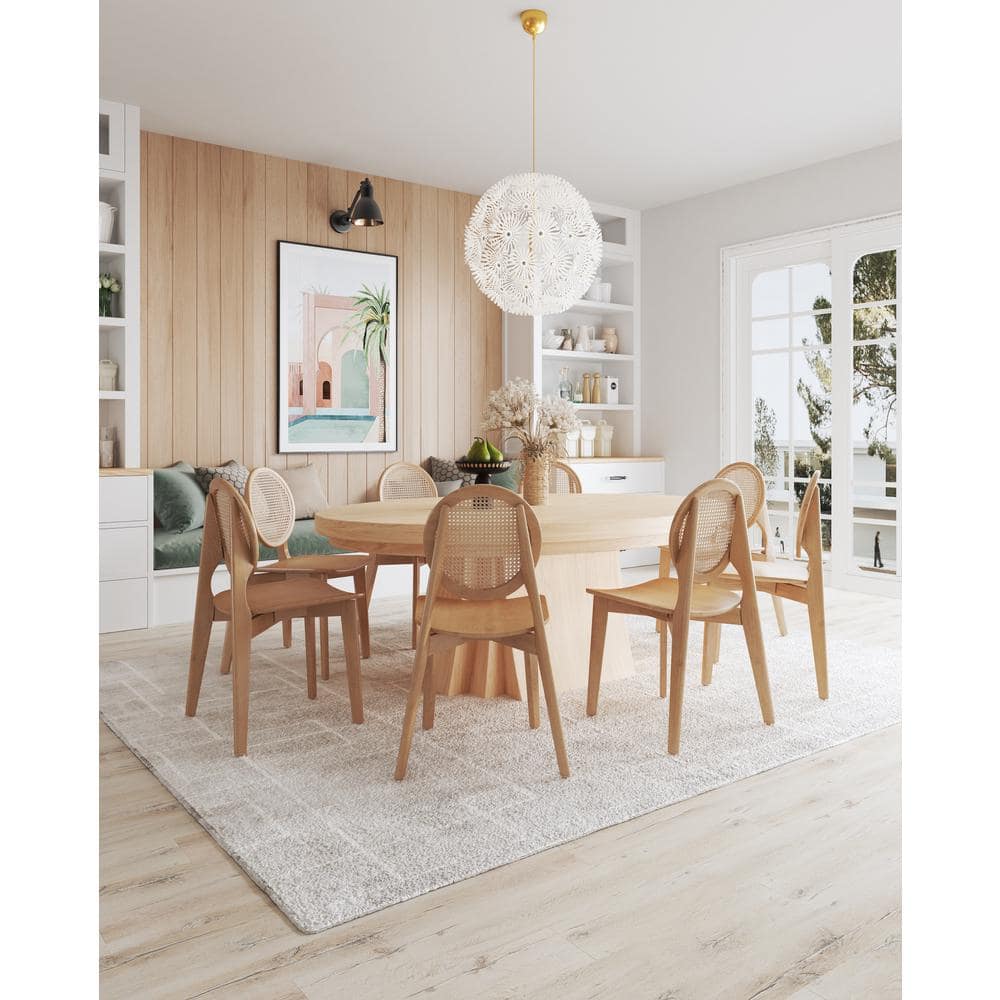 Versailles Nature Cane and Ash Wood Circular Side Chair