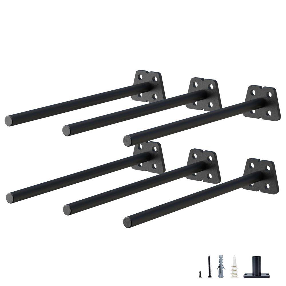 6-Pack 10 in. Heavy Duty Invisible Wall Brackets for Shelves : Black Powder Coated Solid Steel price history on PriceWatchPro