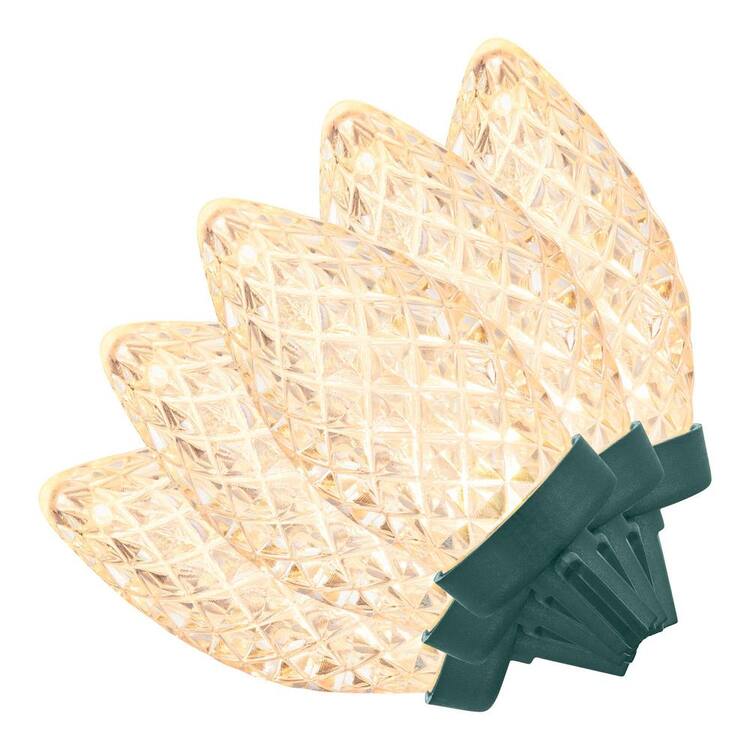 Home Accents Holiday 100L Warm White Faceted Christmas C9 LED String