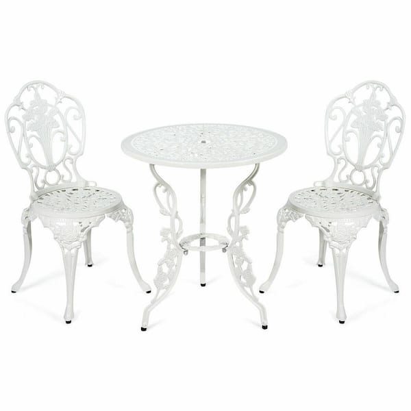 Unbranded 3-Piece Aluminum Round Outdoor Bistro Set