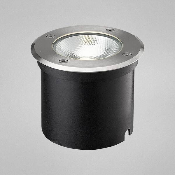 7-Watt Black Stainless Steel Outdoor Integrated LED Landscape Well Light