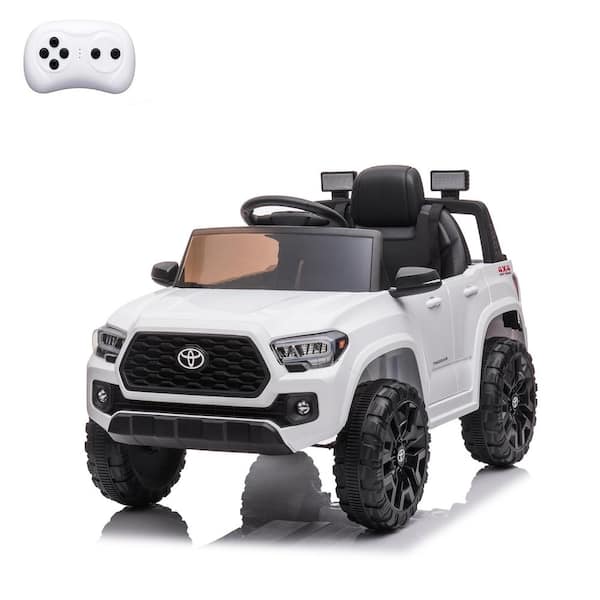 Garvee Officially Licensed Toyota Tacoma 12V Kids Ride On Car, Kids Electric Vehicles with Parent Remote Control, White