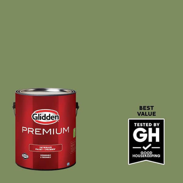 Glidden Premium 1 gal. Moss Point Green PPG1121-6 Flat Interior Latex Paint