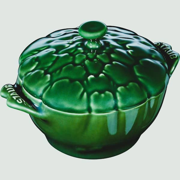 Ceramic 16 oz. Petite Artichoke Cocotte - Basil