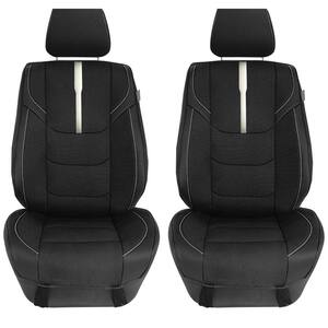 Universal 47 in. x 1 in. x 23 in. Fit Luxury Front Seat Cushions with Leatherette Trim for Cars, Trucks, SUVs or Vans