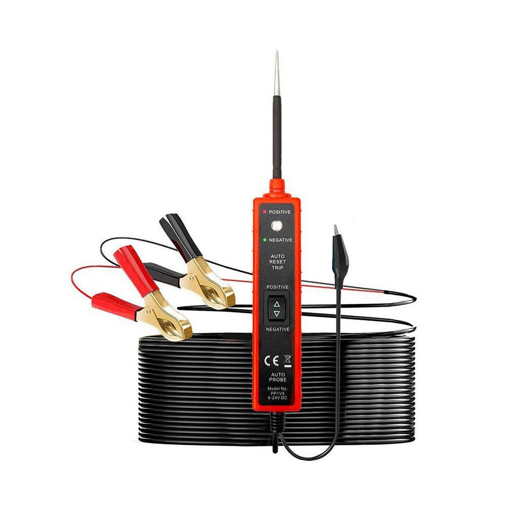 Power Circuit Probe Tester 6-Volt-24-Volt DC Automotive Electrical Tester w/ LED Light 13 ft. Cable Overload Protection price history on PriceWatchPro