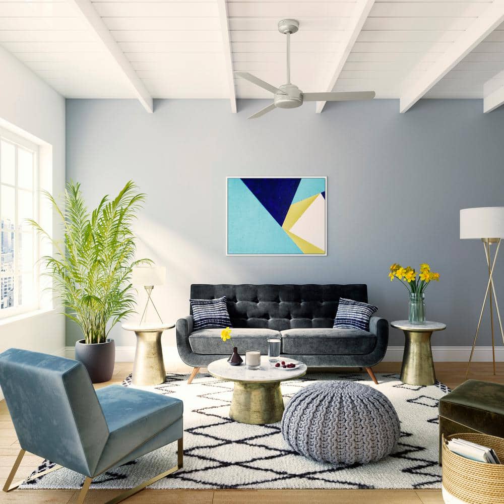 Presto Matte Nickel 52" Low Profile Ceiling Fan with Remote
