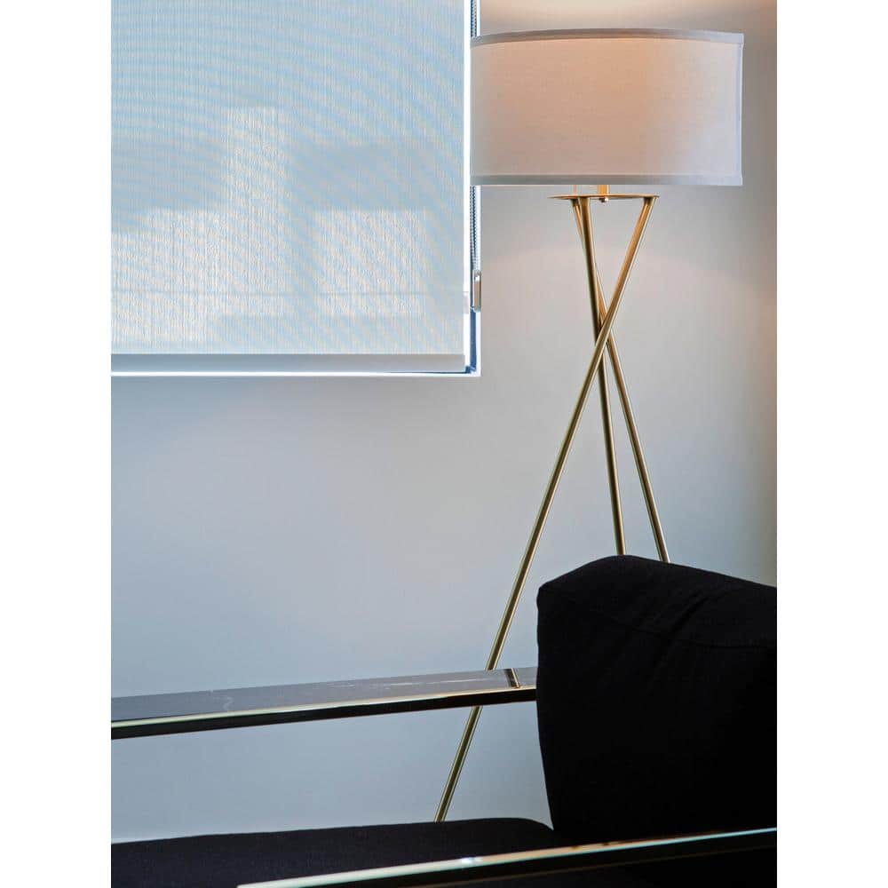 Brightech Jaxon Adjustable Brass Tripod Floor Lamp for Kids' Nursery