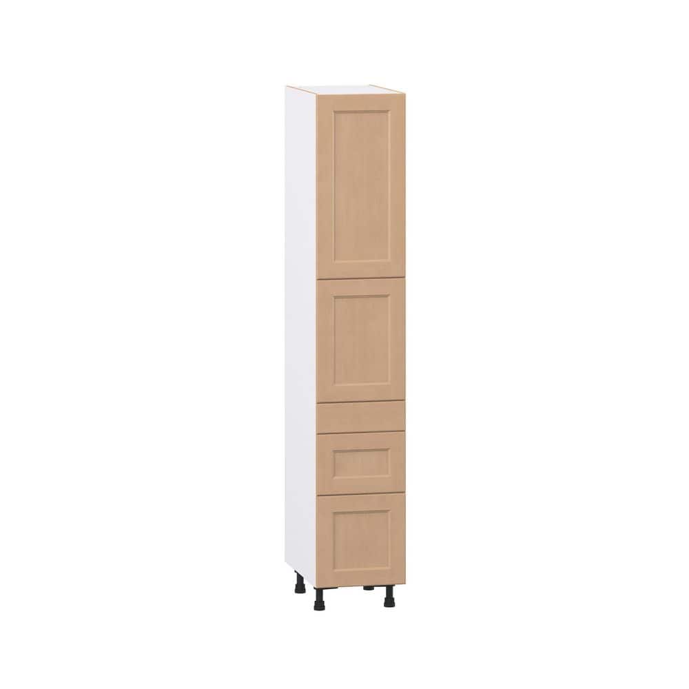 Lakewood 15 in. W x 24.5 in. D x 84.5 in. H Assembled Shaker Pantry Kitchen Cabinet in Sugar Cookie with 3-Drawers price history on PriceWatchPro