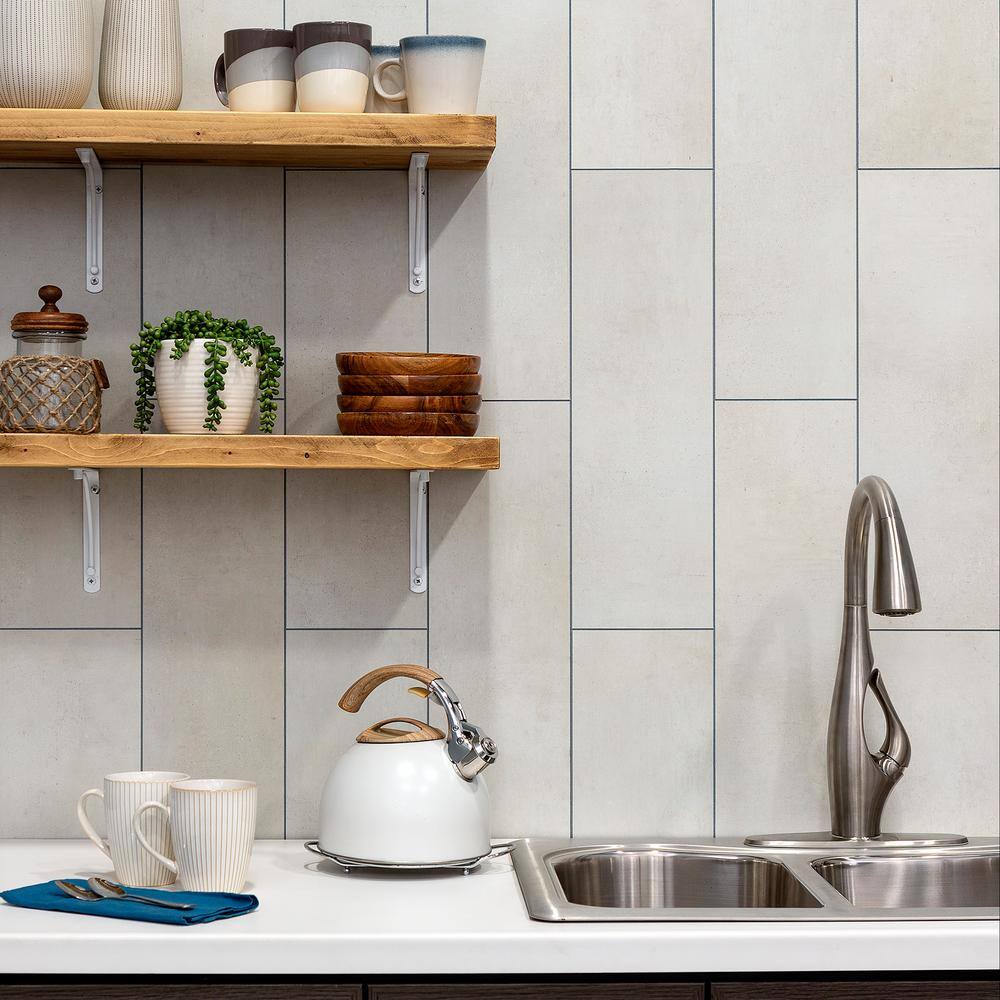 Palisade Wintry Mix Interlocking Vinyl Waterproof Wall Tiles