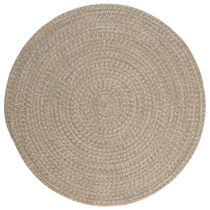 Cicero Palm 4 ft. x 4 ft. Round Braided Area Rug
