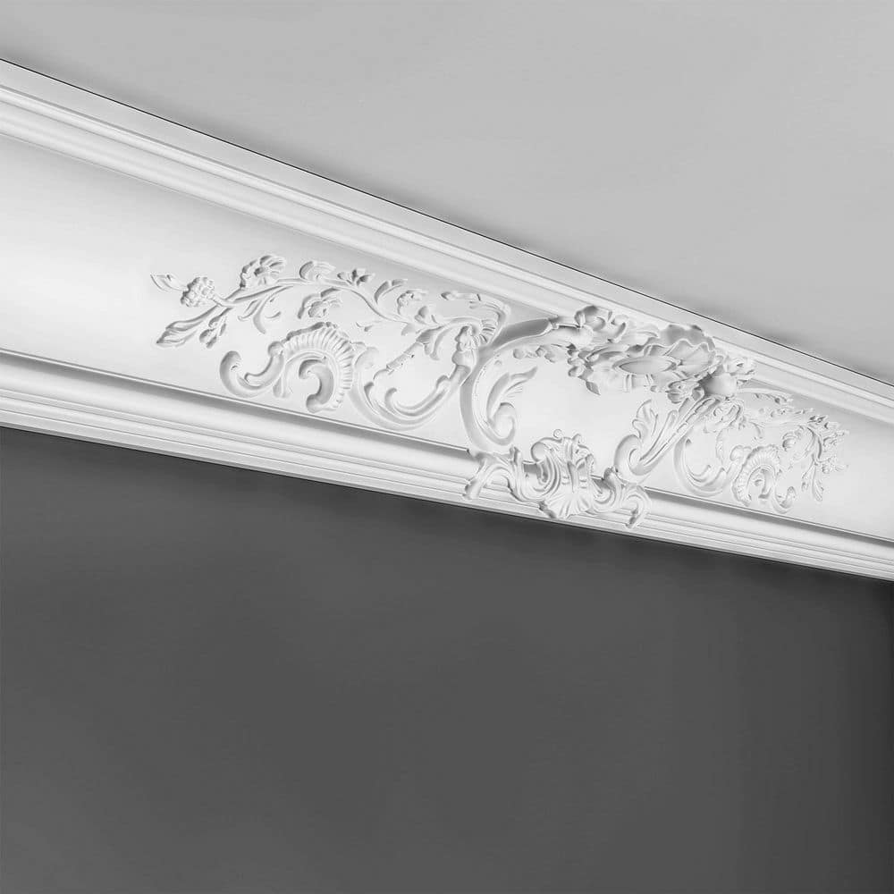 7-1/4 in x 7-1/4 in x 78-3/4 in Primed White High Density Polyurethane Crown Moulding