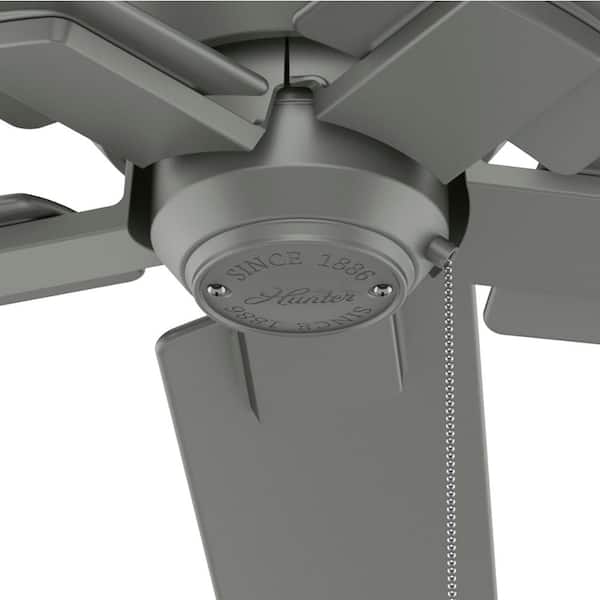 Hunter - Terrace Cove 44 in. Indoor/Outdoor Matte Silver Ceiling Fan For Patios or Bedrooms