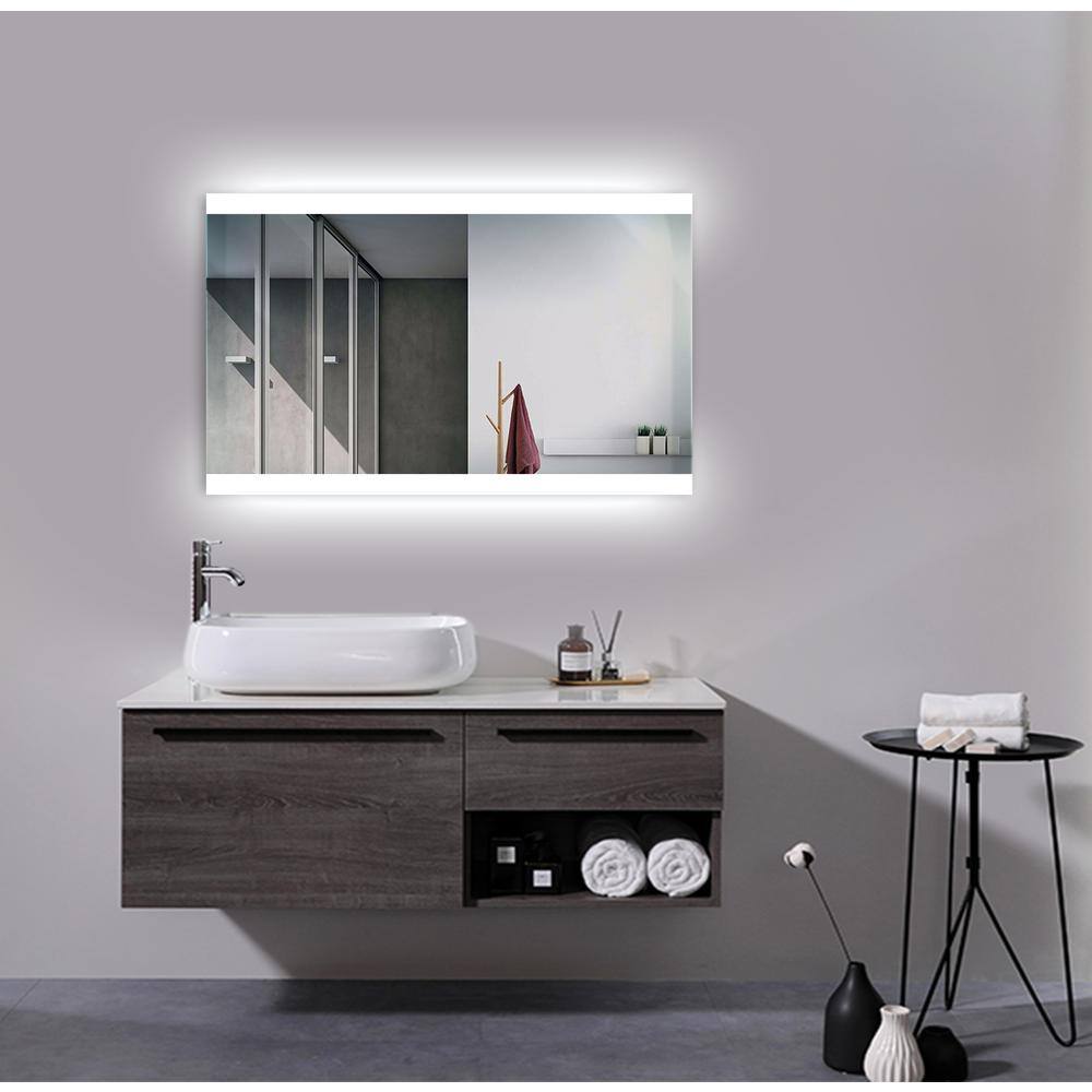 Jet 48" x 24" Frameless LED Lighted Bathroom Vanity Mirror