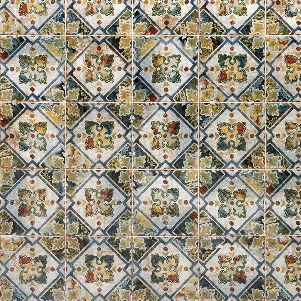 Angela Harris Multicolor 8x8 Polished Ceramic Wall Tile