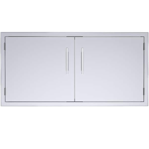 Sunstone Masonry Series 42 in. x 21 in. Stainless Steel 2 Door Access Door Unit
