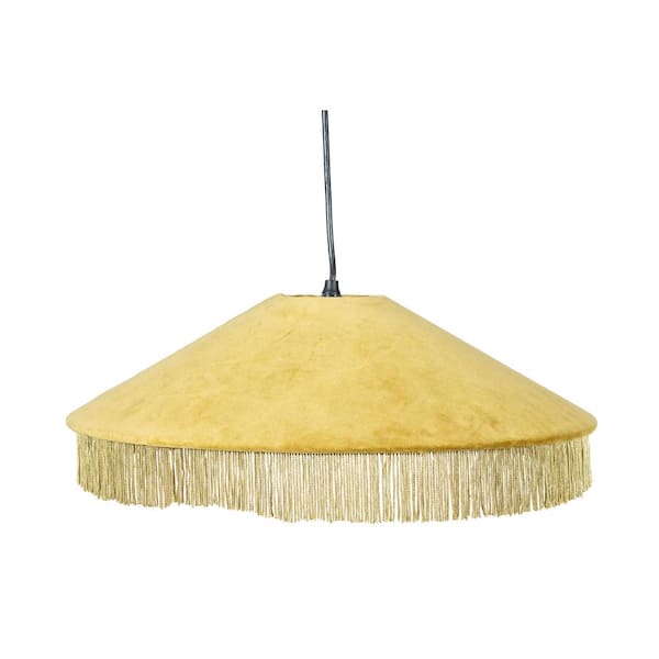 velvet mustard lampshade