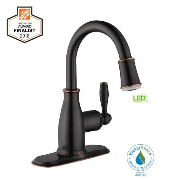 Glacier Bay Mandouri Single Handle Single Hole LED High Arc