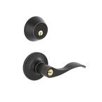 Aged Bronze Entry Single Cylinder Deadbolt and Millstreet Keyed Handle Combo Pack