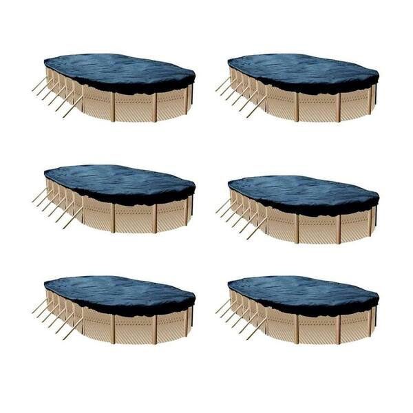 Swimline 16 ft. x 25 ft. Oval Blue Heavy Duty Above Ground Pool Winter