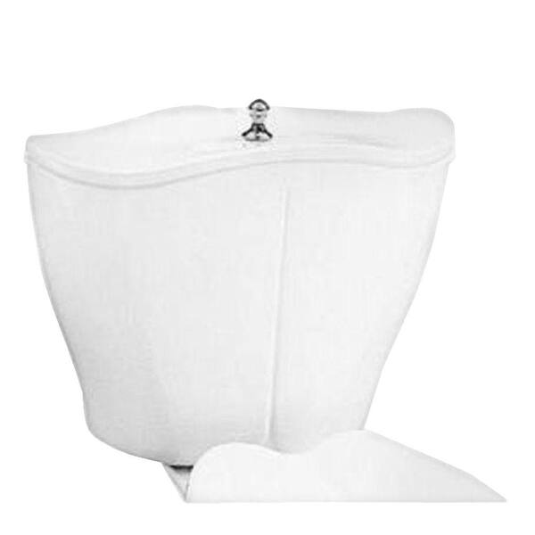 KOHLER Fleur 1.6 GPF Toilet Tank Only with Polished Chrome Lift Knob and Seat Hinges in White-DISCONTINUED