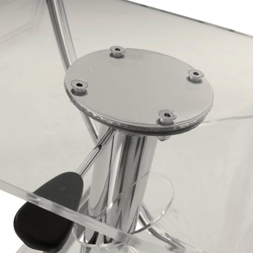 Napoli Clear Acrylic Adjustable Swivel Bar Stool