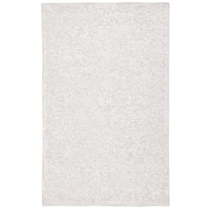 Martha Stewart Light Gray/Taupe Doormat 3 ft. x 5 ft. Abstract Solid Color Area Rug