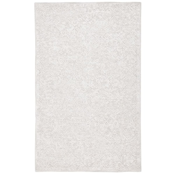 SAFAVIEH Martha Stewart Light Gray/Taupe Doormat 3 ft. x 5 ft. Abstract Solid Color Area Rug