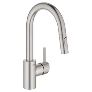 Concetto Single-Handle Dual Spray Pull-Out Sprayer Kitchen Faucet 1.75 GPM in SuperSteel InfinityFinish