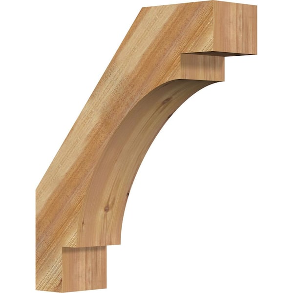 Ekena Millwork 6"W x 22"D x 26"H Merced Rough Sawn Knee Brace, Western Red Cedar