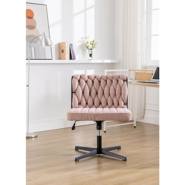 Alex Velvet Task Home office Desk Chair Tufted Padded Adjustable Swivel |  Karat Home - Pink