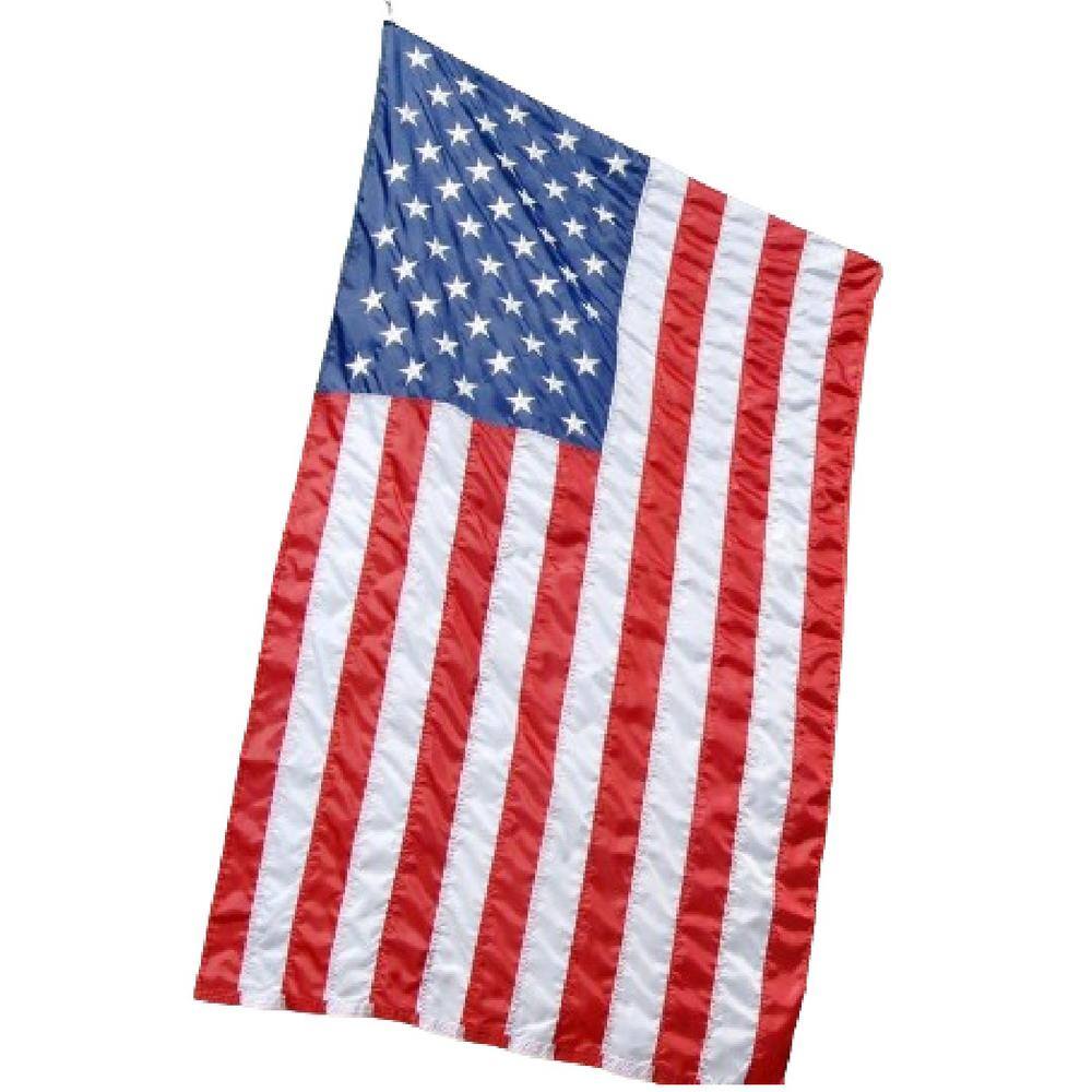 2x3 Ft American Flag | Embroidered Stars & Sewn Stripes | USA Flag With Brass Grommets | Made For Outdoor Display