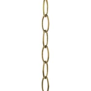 Accessory Chain - 48 in. of 9-Gauge Chain in Vintage Brass