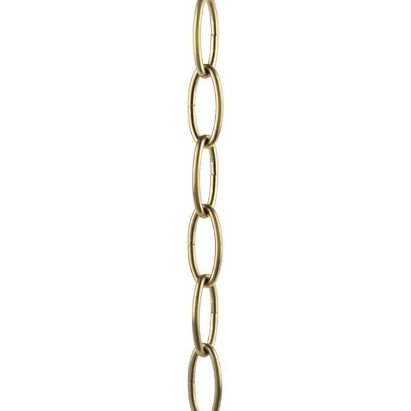 Progress Lighting Accessory Chain - 48 in. of 9-Gauge Chain in Vintage Brass