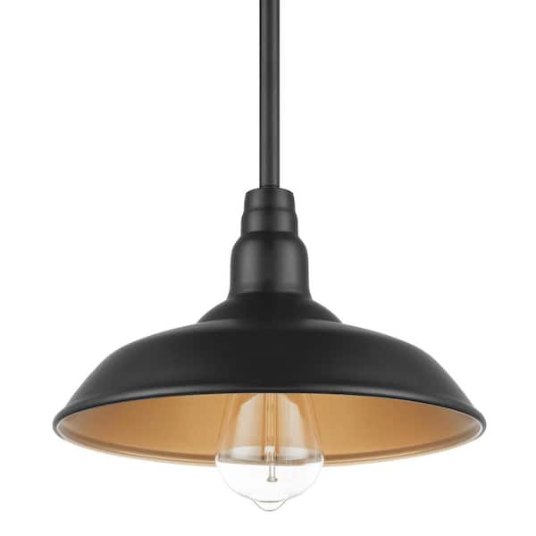 Bell Ridge 10 in. 1-Light Black Outdoor Mini Pendant