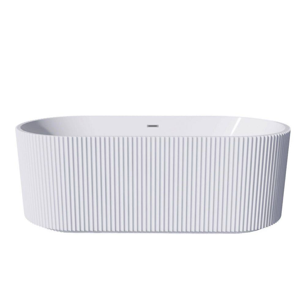 67 in. x 31.50 in. Acrylic Freestanding Flatbottom Soaking Bathtub in Glossy White price history on PriceWatchPro