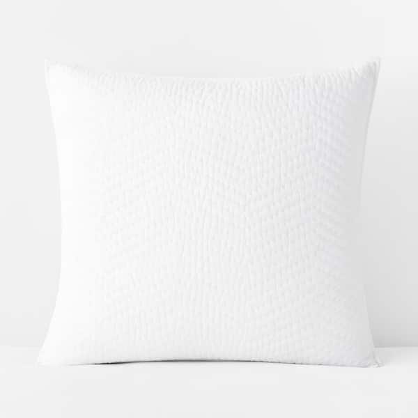 Company Cotton White Solid Euro Sham
