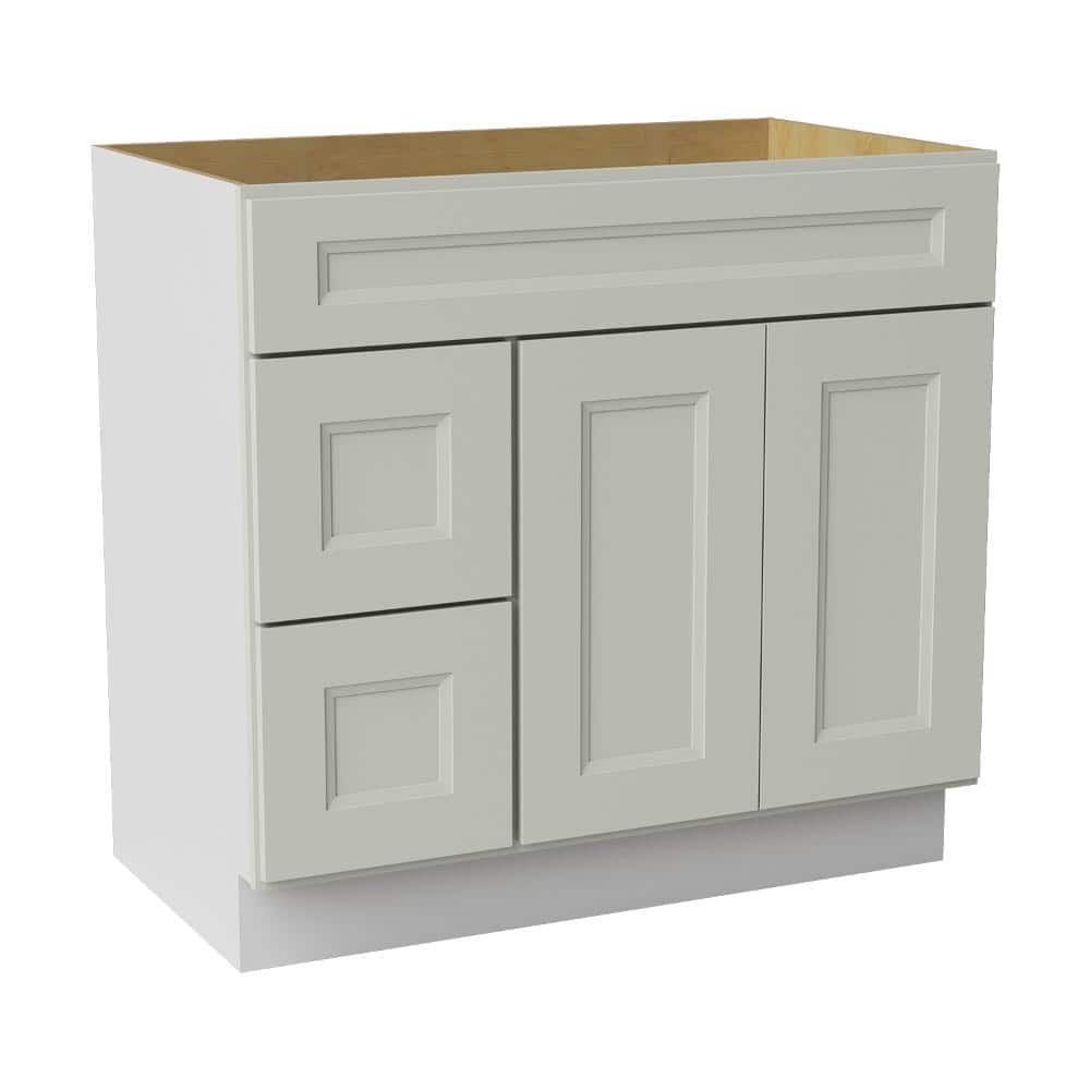 36 in. W x 21 in. D x 34.5 in. H Ready to Assemble Double Shaker Bath Vanity Combo Cabinet in Laguna Grey price history on PriceWatchPro