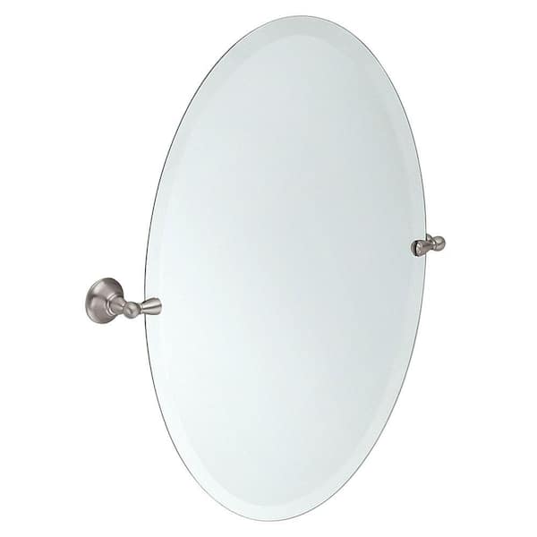 MOEN Sage 26 in. x 23 in. Frameless Pivoting Wall Mirror in Spot Resist Brushed Nickel