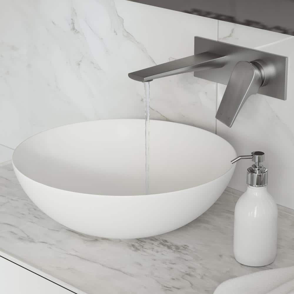Monaco Brushed Nickel Wall-Mount Bathroom Faucet