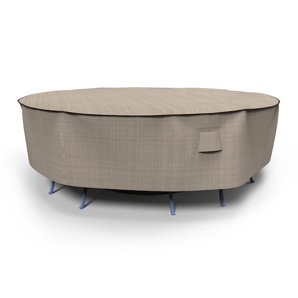 Budge StormBlock Mojave Large Black Ivory Round Table and Chairs Combo Cover