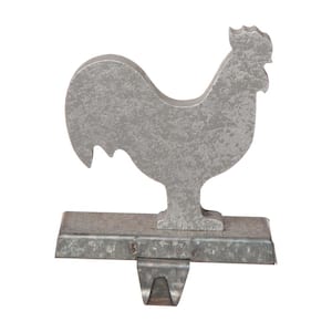 6.1 in. L Galvanized Metal Cock Stocking Holder