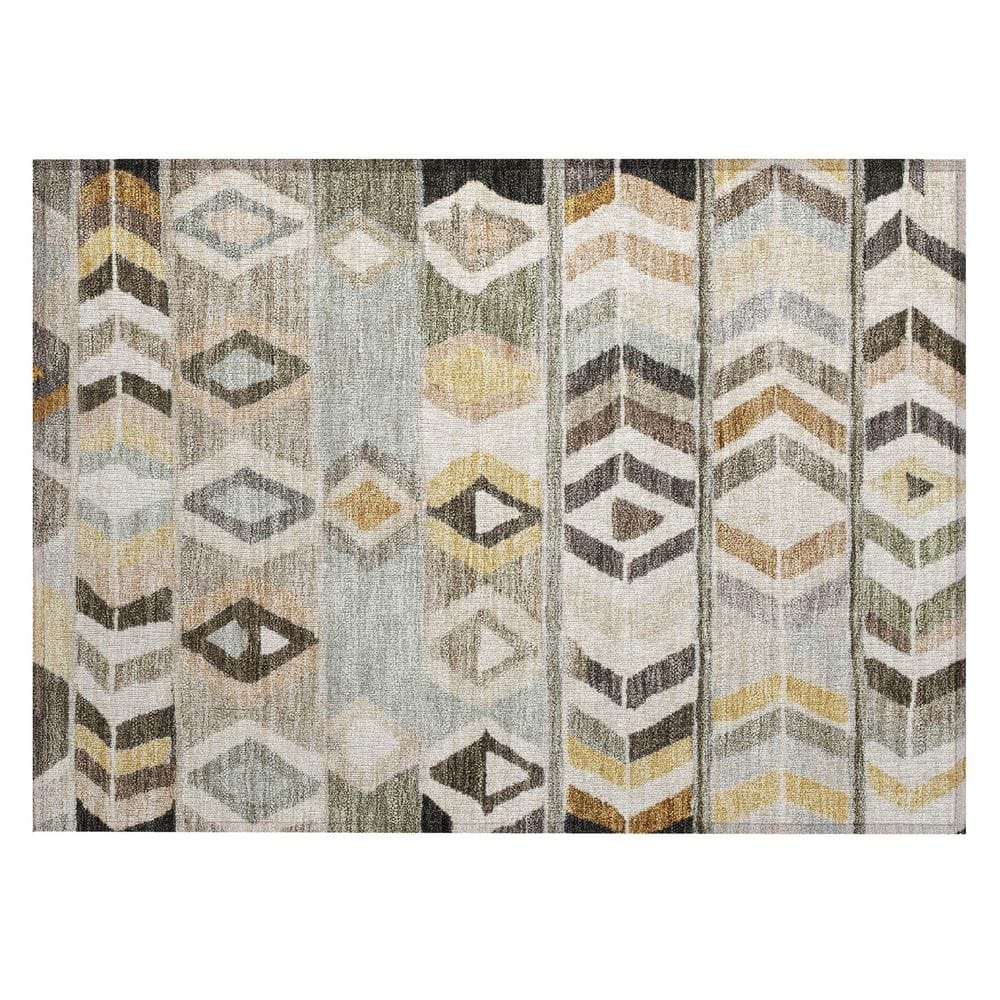 Chantille Machine Washable Indoor/Outdoor Abstract ACN2721 Pewter 3 ft. x 4 ft. Area Rug price history on PriceWatchPro