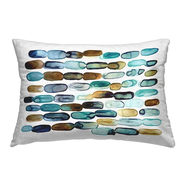 Nautical Pebble Pattern Outdoor Printed Throw Pillow by Lisa Nohren