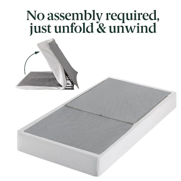 Zinus 7.5 in. Profile Twin White Metal Box Spring, No Zinus 7.5 in. Profile Twin White Metal Box Spring, No