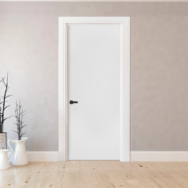 Builders Choice 30 in. x 80 in. Flush Right-Hand Hollow Core White