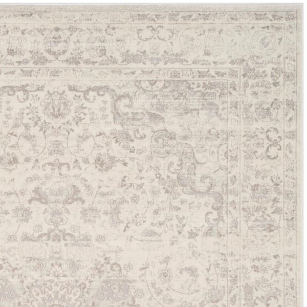 8' x 10' Light Grey SAFAVIEH Carnegie Collection CNG622C Vintage Distressed Non-Shedding Living Room Bedroom Dining Home Office Area Rug Cream 