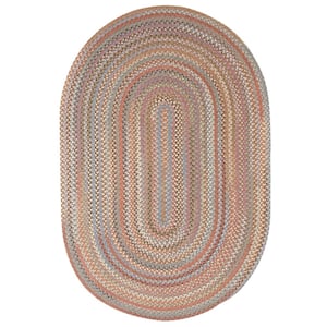 Greenwich Mocha Multi 10 ft. x 13 ft. Oval Indoor Braided Area Rug