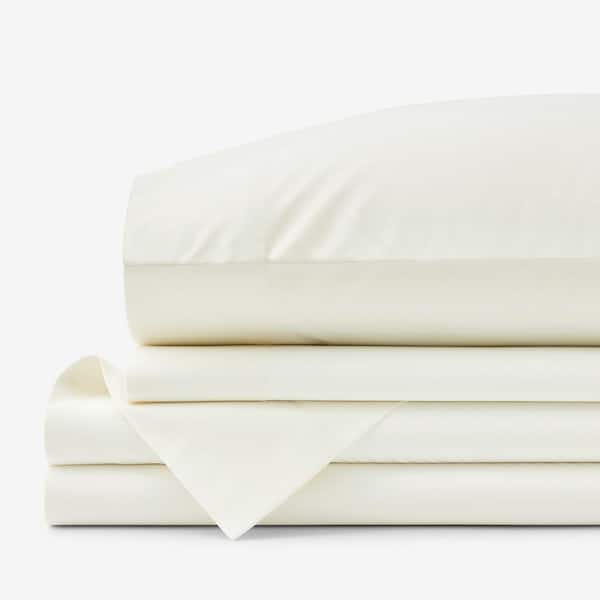 The Company Store Company Cotton Cream Cotton Percale Full Sheet Set